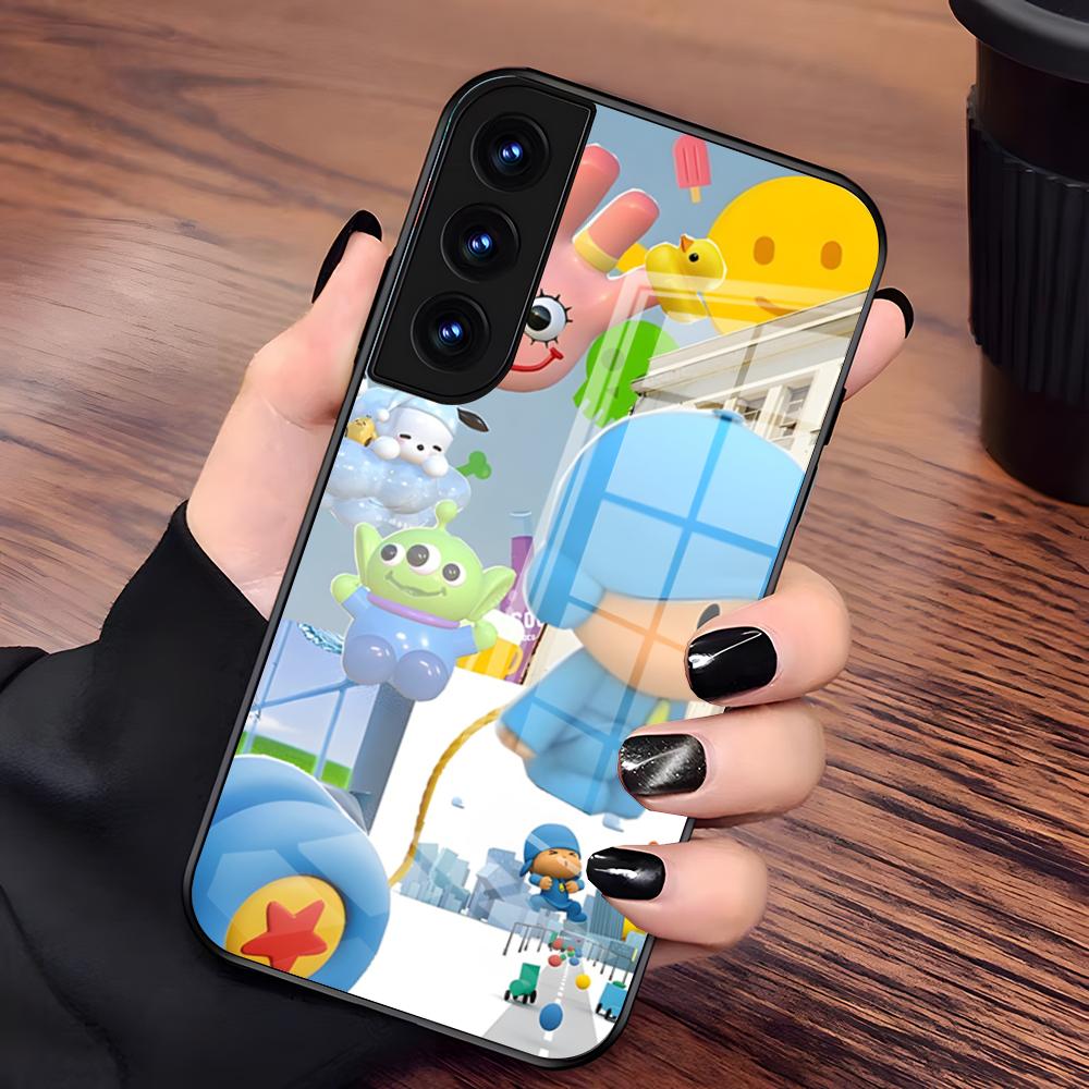 Pocoyo Handyhülle Für Samsung S25 Plus S20 S20 Plus S22 Ultra S23 FE S21 Plus S21 Ultra Glasabdeckung