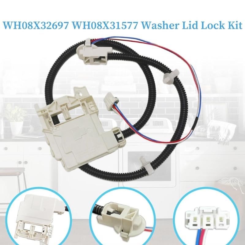 Washer Lid Lock Service Set Washer Replacement Set Washing Machine Repair Part Washer Lid Lock Washer Switch for Washer