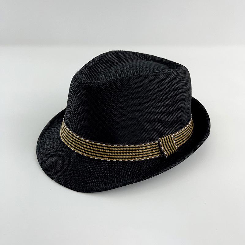 Sombrero Fedora de Primavera y Verano para Niños: Sombrero de Paja para Niños y Niñas, Protección Solar, Ropa de Viaje y Playa, Estilo Británico.