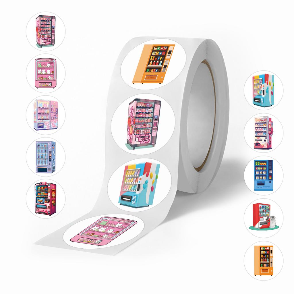 500 Stickers/roll Vending Machine Roll Stickers Reward Stickers Creative Handbook Roll Stickers Tape