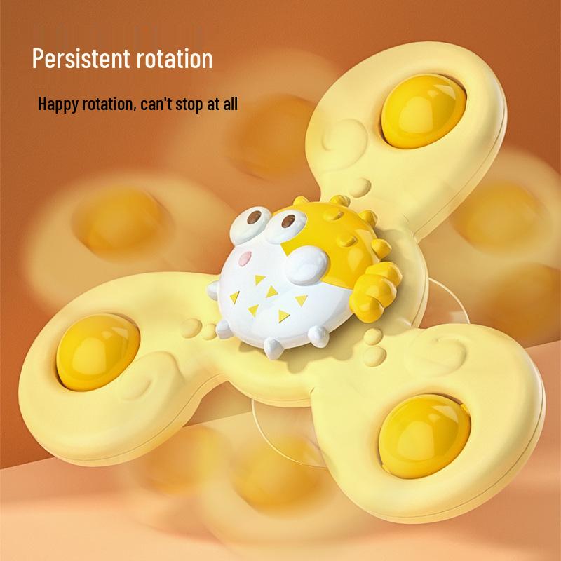 Rotating Suction Cup Baby Rattle Toy - Fun High Chair Spinner for Children