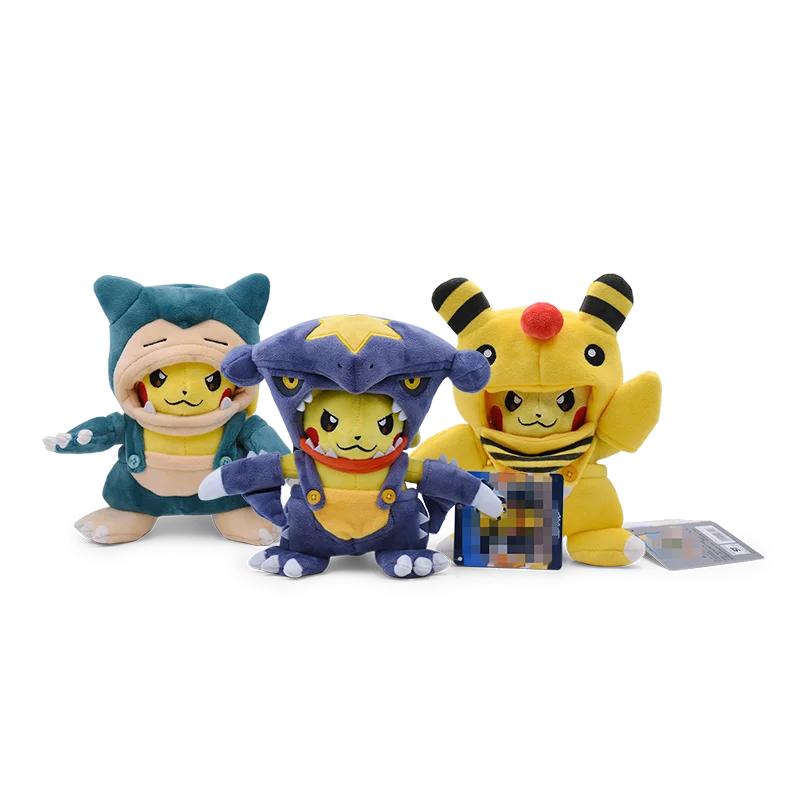 Eevee Pikachu Cosplay Plush Toys Charizard Peluche Lucario Pikach Stuffed Animal Doll Plushies Cute Cartoon Gift Cartoon Dolls