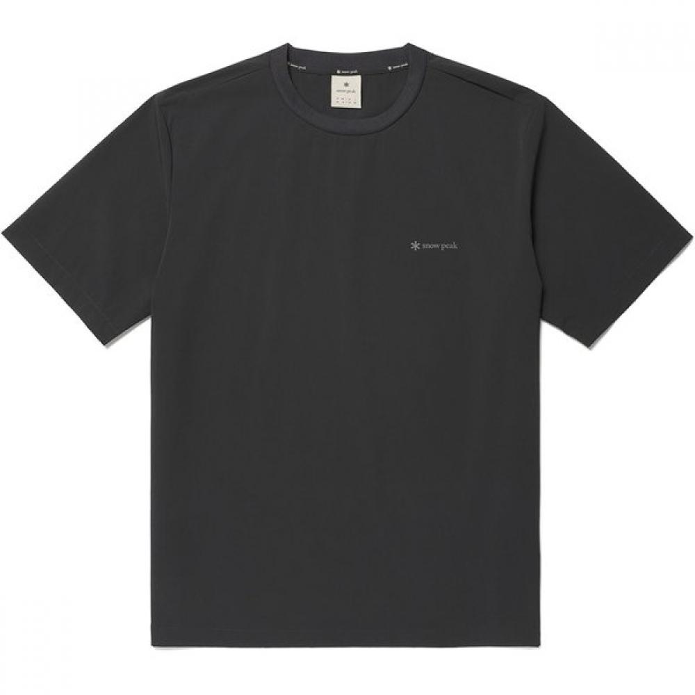 Snow Peak Thin Tech LeTTering S S T ShirT uniSex cuT   SouL Dark CharcoaL L Size gS S26muSTS31
