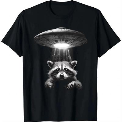 Podivné UFO Mýval Mimozemšťan Tričko Zábavné Tričko Zakázkové Potištěné Tričko Dámské Oblečení Top Tričko