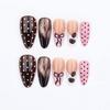 Fashionable French False Nail Pink Gradient Pattern Lightweight ABS Material Easy Application Nail Decoration