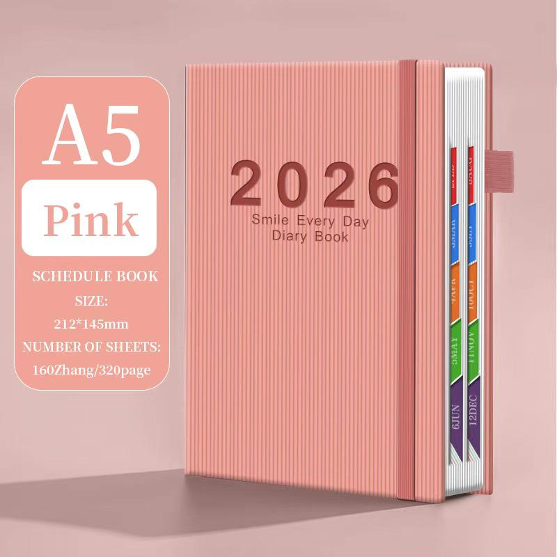 2026 Agenda Efficiency Planner: New Model Manual Binding, Ribbon Souvenir, Stationery Schedule Book for Efficient Office Use