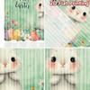 2D Flat Printing 2pcs Window Treatment Curtains Easter Bunny Flowers Eggs Digital Printed Polyester Drapes Birthday Party for