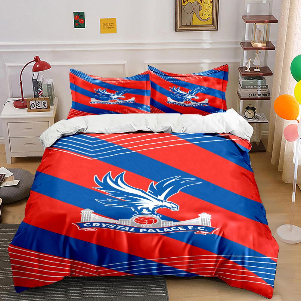 Blue eagle, red stripes. Bedding sets Duvet cover sets Duvet covers Pillowcases(1*Duvet Cover 2*Pillowcases without duvet insert) 135x200cm