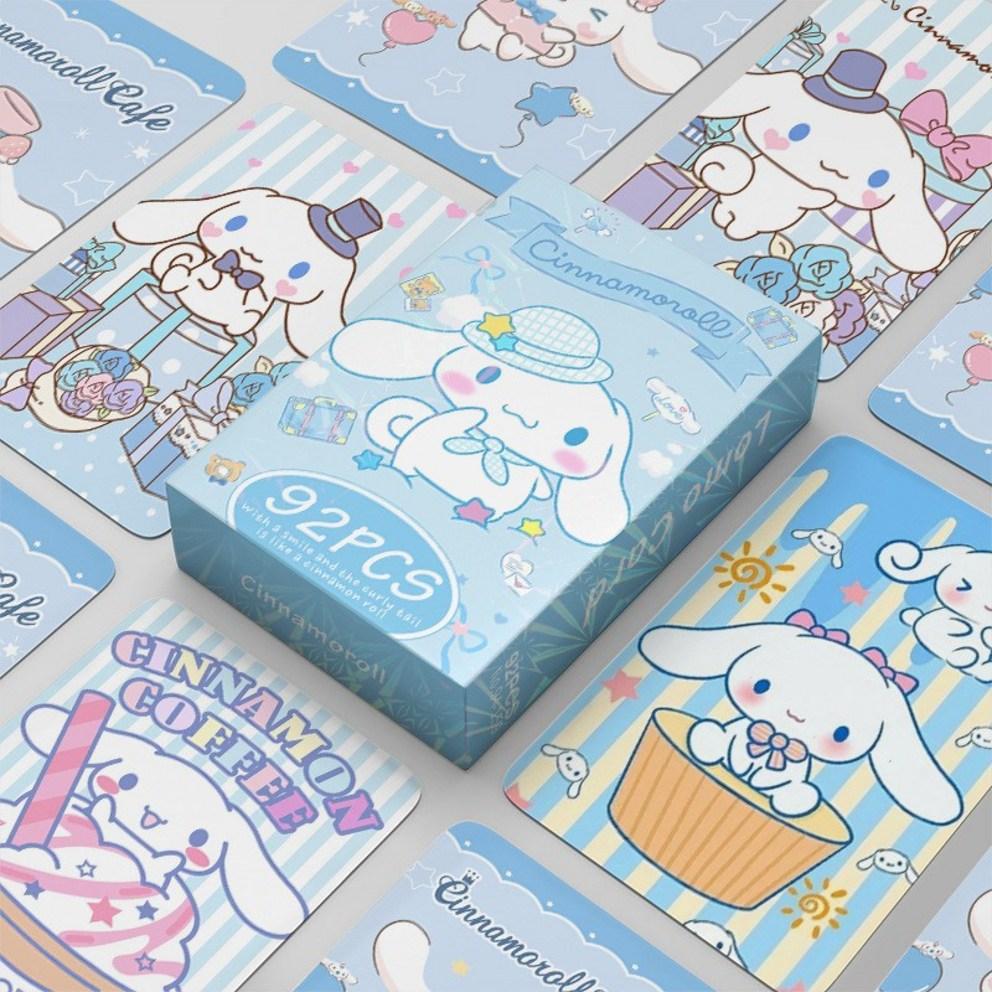 Sanrio Photocard Goods LOMO Illustration Photocard 60pcs + Mini Sticker 32pcs, Cinnamoroll, 1pc