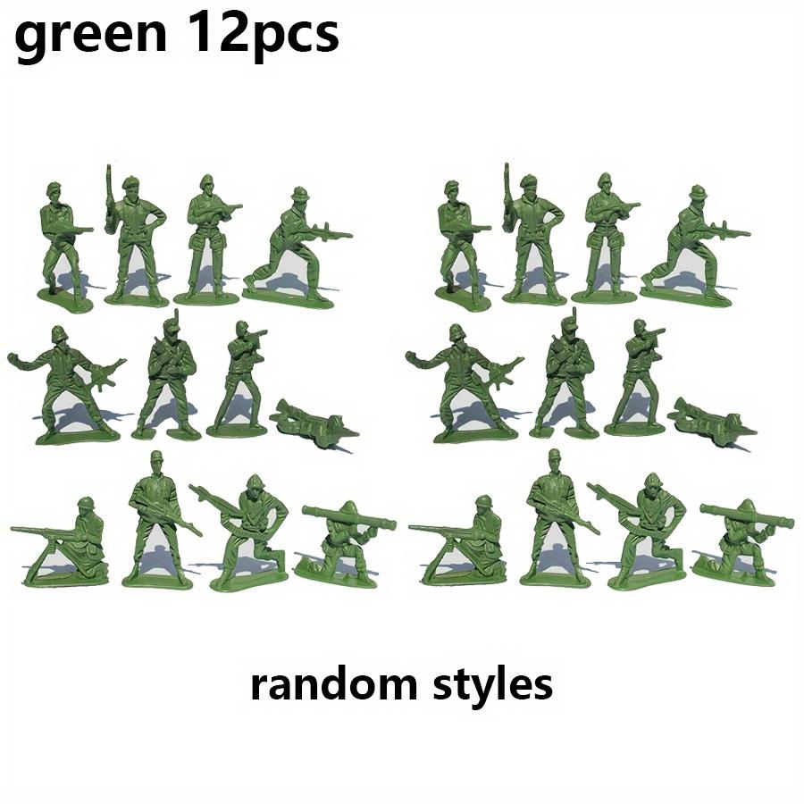 

12-48pcs Green 5cm Military Tactical Soldier Miniatures Army Model Figures for Collectors Diorama Displays War Scene Props JXB