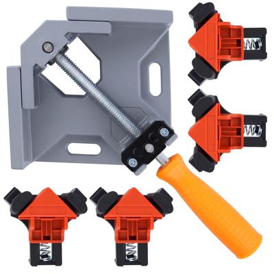 GOLD DEER Corner 90 Degree Right Angle Woodworking Right Woodworking Single Handle Clamp with Adjustable Swing Right Angle Corner Retainer Square DIY