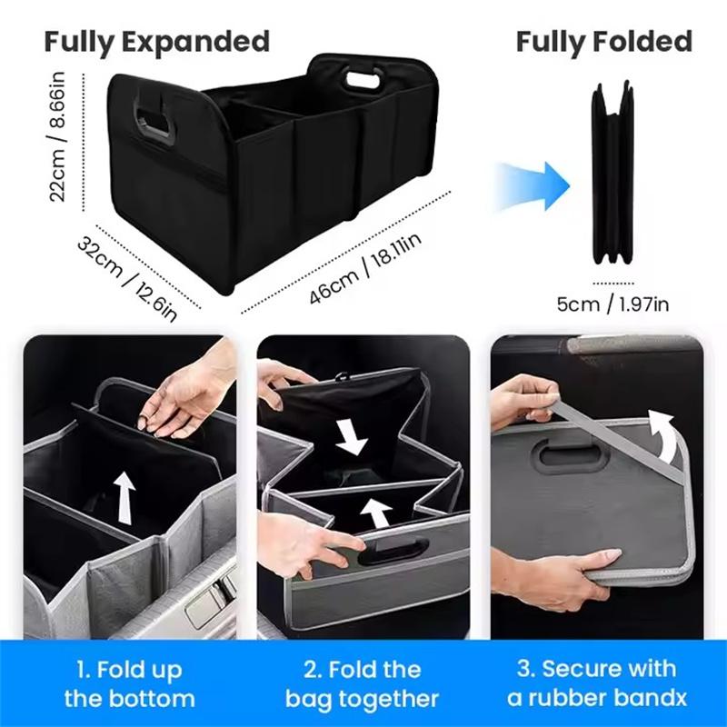 Foldable portable car storage box for Halloween,trunk organizer for suv, camping outdoor storeroom,space saving multi function