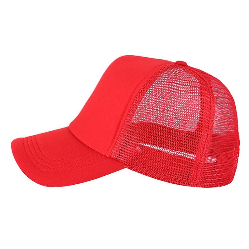 Wholeasle Custom Logo Baseball Caps For Men Women Summer Half Mesh Sponge Breathable Advertising Hat Boys Girls Outdoor Sunshade