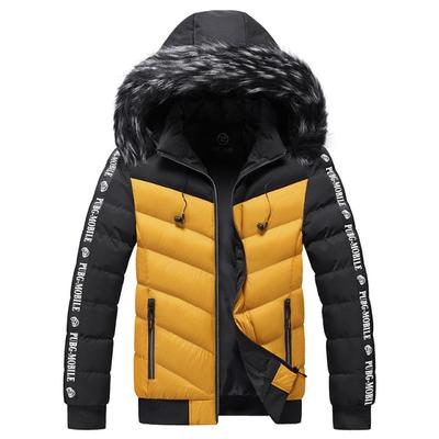 Kış Ceket Erkek Kapşonlu Kalın Sıcak Pamuklu Dış Giyim Erkek Patchwork Parka Ve Montlar Rüzgarlık Parkalar