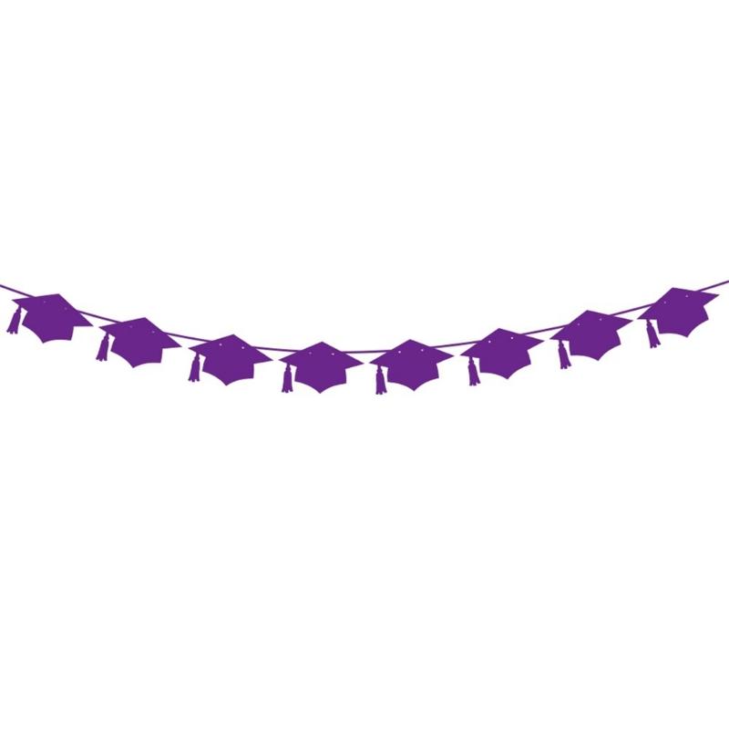 

Elegant Graduation Party Supplies With Paper Garlands And 3D Honeycomb Wall Decorations Hanging Party Garlands