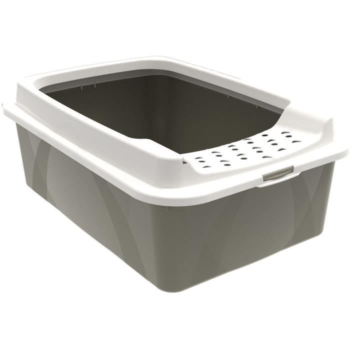 Bac À Litière Avec Rebords - ROTHO MYPET - BONNIE - 57.2 X 39.3 X 20.9 Cm - Cappuccino
