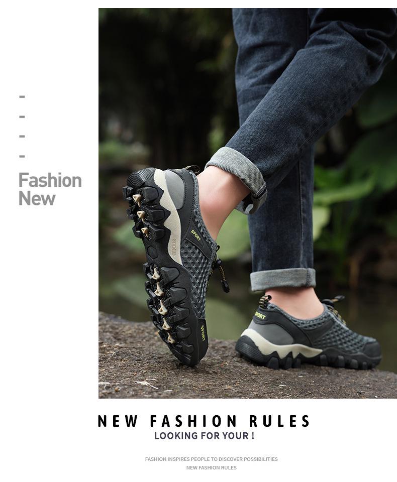 Atmungsaktive Mesh Herren Sommer Wander- und Walkingschuhe für Reisen und Outdoor-Aktivitäten