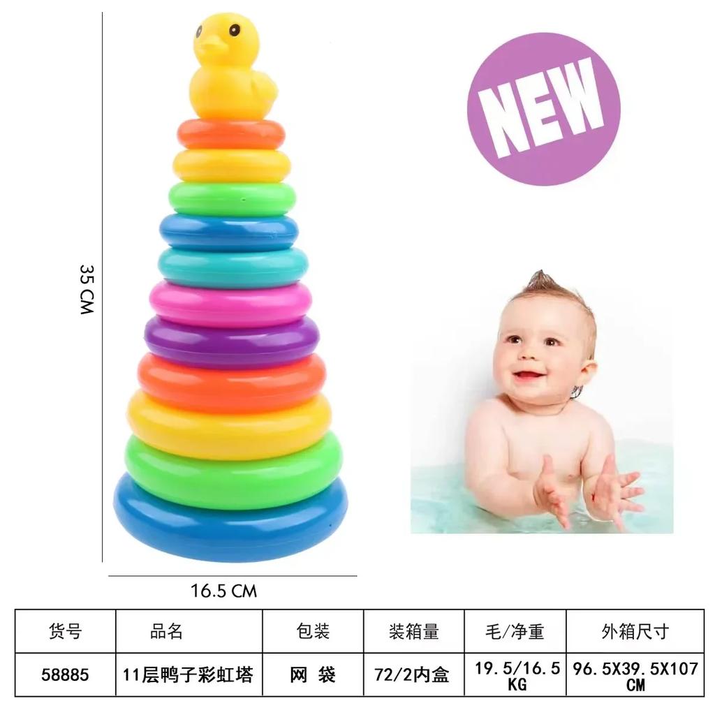 Bebek Montessori Oyuncak Yuvarlanan Top Kulesi Gökkuşağı İstifleme Halkaları Eğitici Gelişim Oyunları Raylı Bulmaca Halka Oyuncakları Çocuklar İçin