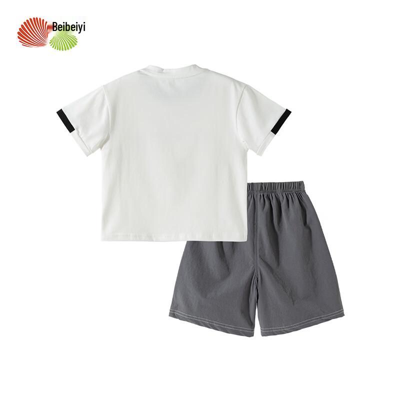 Boy's Summer Casual Short Sleeve & Five-Point Pants Set