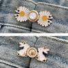 Flowers/cats Pants Tighten Waist Brooches Buckle Pins Waist Clip Adjustable Snap Detachable Button for Jeans Dress