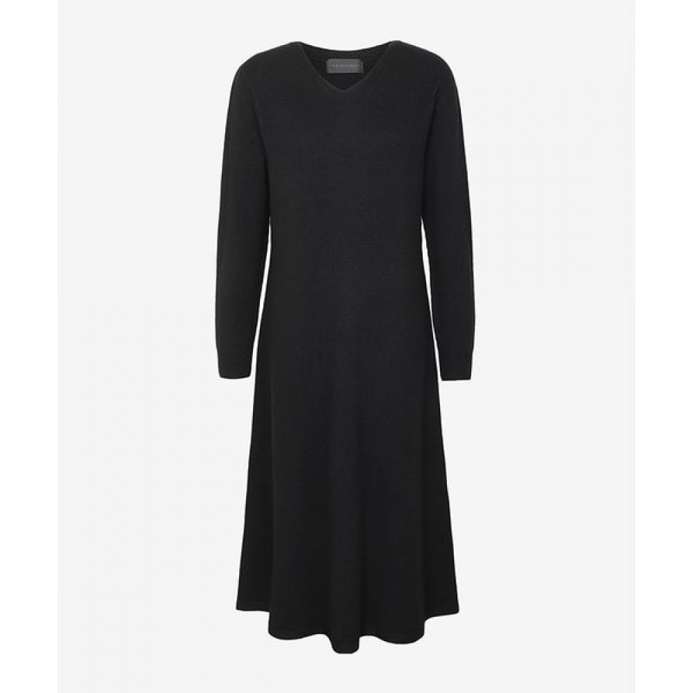 2nd Skin V Neck Flare Dress Holgarment Cashmere Blend Aewfd2100