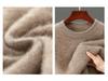 Men's Minimalist Wool Ribbed Knit Sweater – Round Neck Versatile Pullover Base Layer Top