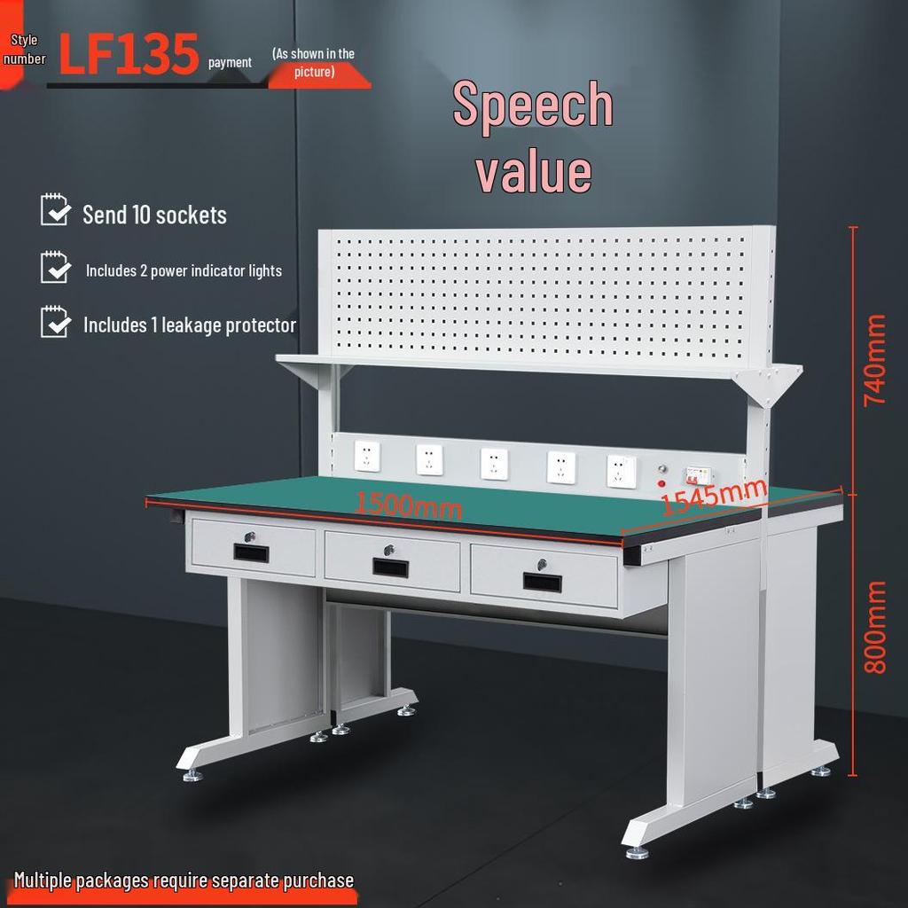 Industrial Double-Sided Anti-Static Inspection and Repair Workbench with Multi-functional Tool Table