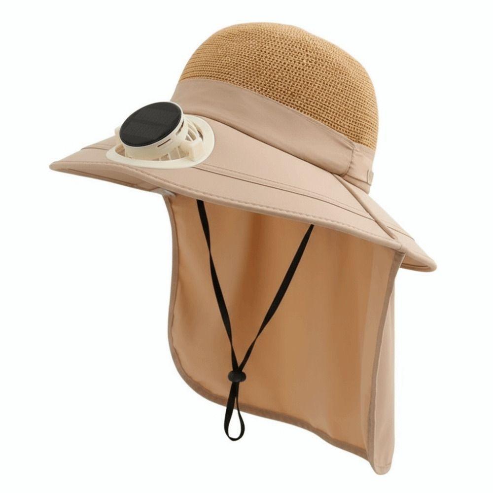 Breathable Solar Fan Cap Anti-UV Cooling Fan Hat Women Sun Hat Sun Cap  Tea Picking