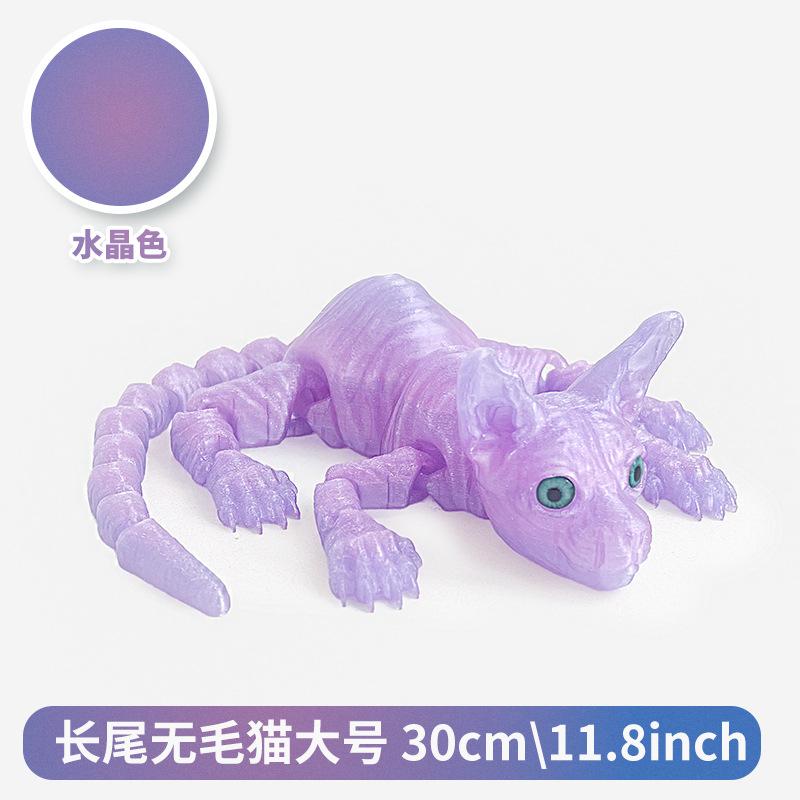 3D Printed Sphynx Cat Figurine Cute Hairless Cat Sculpture Modern Home Decoration Ornaments Creative Gifts For Cat Lovers Toy