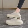 Women's Mesh Breathable Shoes Slip on High Platform Ladies Footwear Spring Autumn Y2k Fashion Walking Designer Luxury Light 39