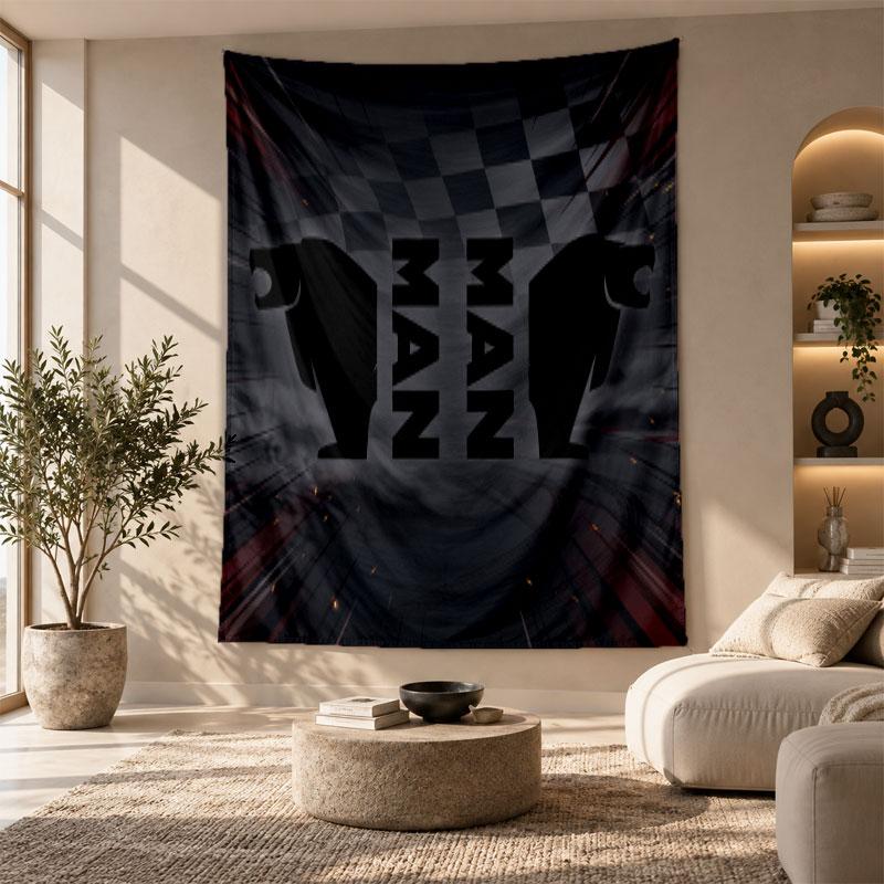 Decorative Tapestry,man truck Printed Wall Art, Lightweight Wall Hanging For Bedroom Background