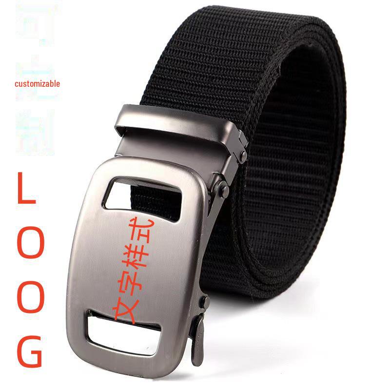 Men's Automatic Toothless Nylon Canvas Outdoor Belt