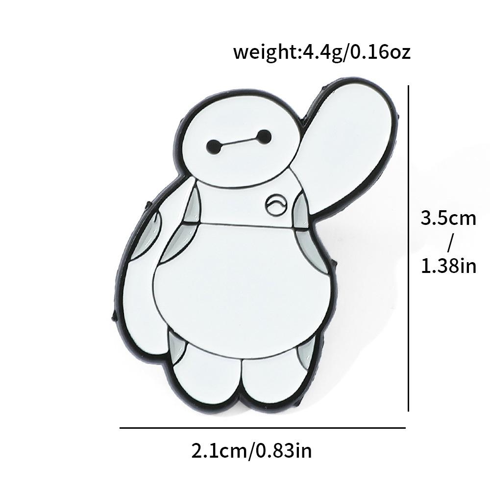 

Cute Creative Big White Metal Badge Super Marine Alloy Oil Drop Brooch Accessories Pin Decoration