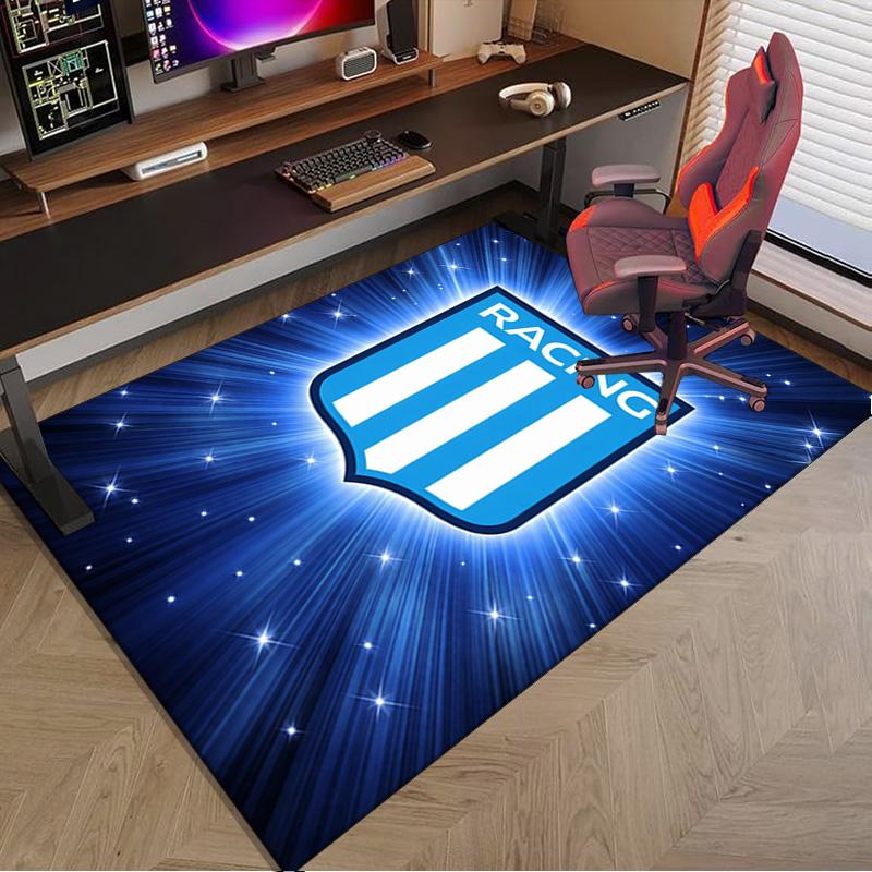 Rennteam-Emblem Teppich für Büro, Stuhlunterlage, Dekorativer Teppich Wohnzimmer Matte, Große Größe Fan Geschenke Weihnachtsgeschenke