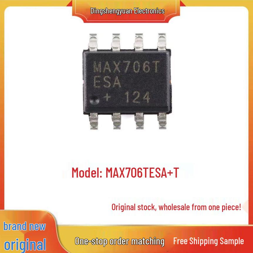 

MAX706TESA Monitoring & Reset IC, SOP-8 Package with MAX706TESA+T Silk Screen.