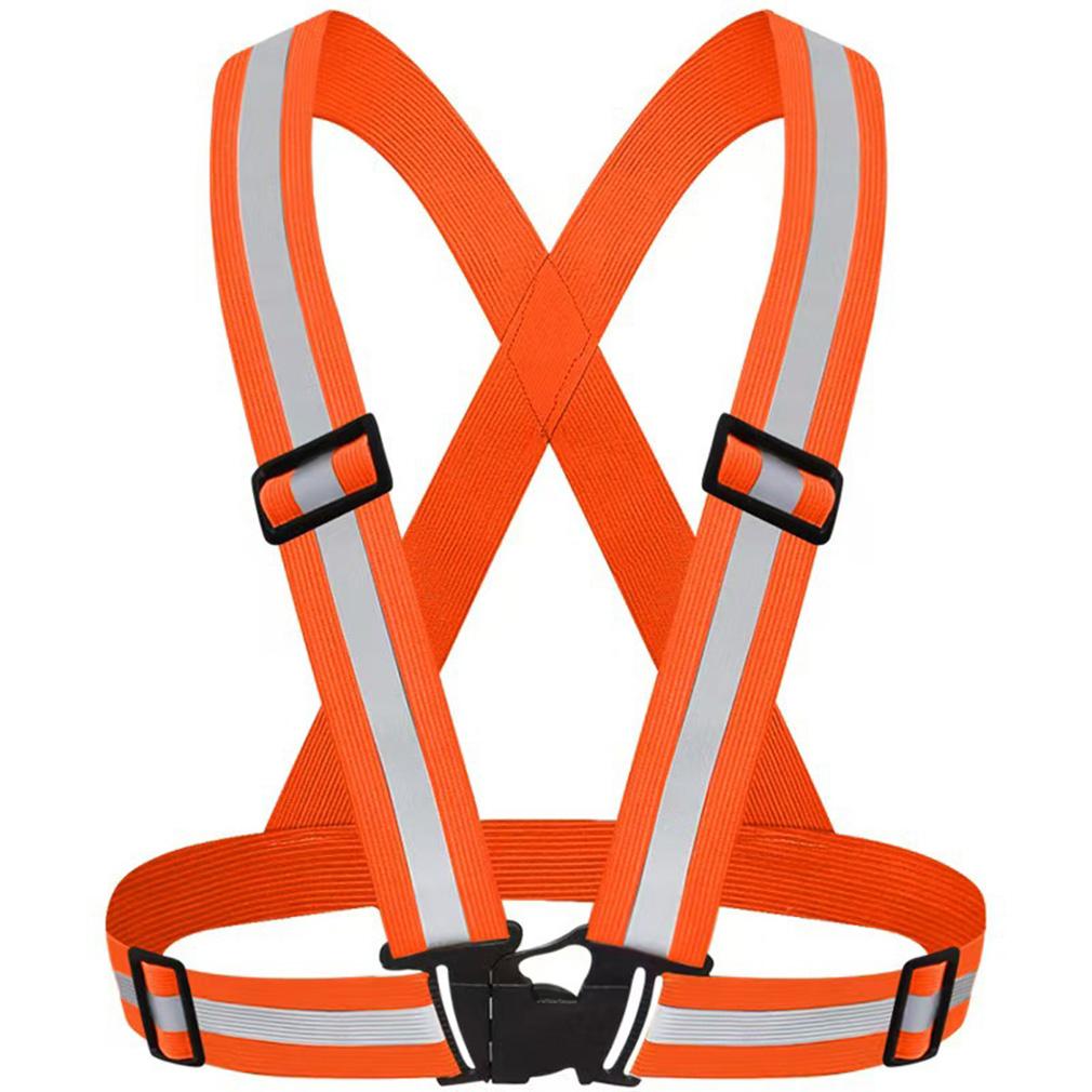 Hot Highlight Reflective Safety Vest Straps Night Running Clothing Vest Adjustable Elastic Band For Adults Children Dropshipping