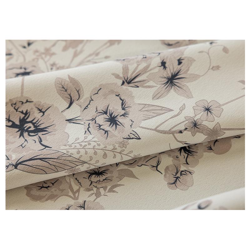 Blackout Lace Curtains with Warm Girly Digital Prints for Living Room and Bedroom