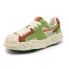 Thick-soled ugly cute board shoes spring new leather shell head soluble breathable sports and leisure shoes