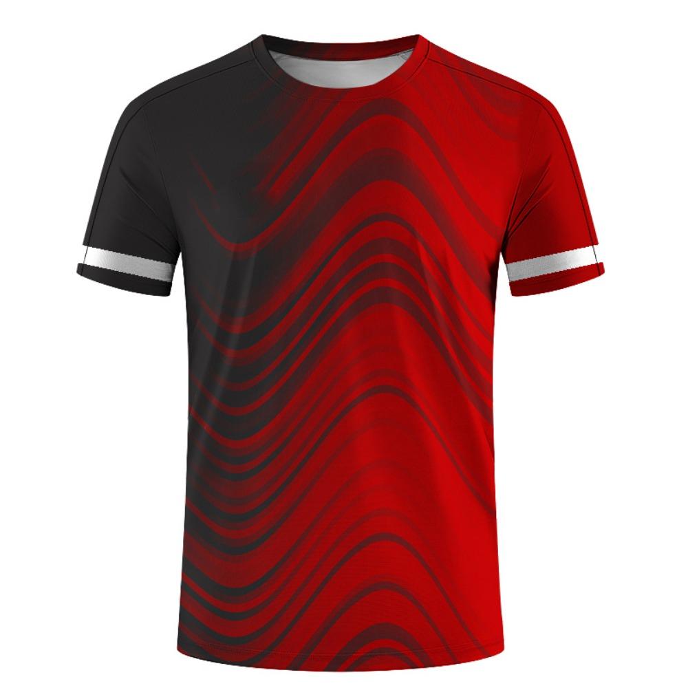 Sommermode Sportball Outdoor Trainingskleidung DIY LOGO Schnelltrocknend Täglich O-Ausschnitt Kurzarm T-Shirt Lässig Männer Und Frauen