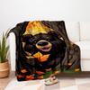Autumn Bear Wall Art PrintBlanket Flannel Throw Blanket for Sofa, Bed, Travel, Camping, Office