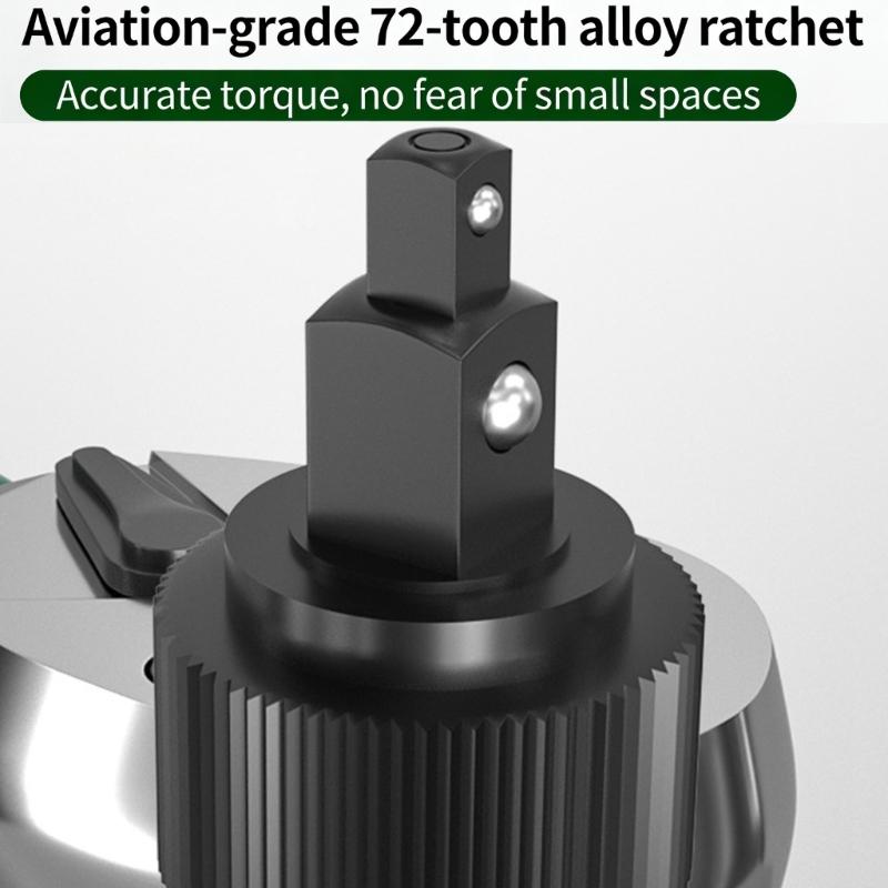 Quick Release Reversible Ratchet 1/4 ", 3/8 ", 1/2" Drive Ratchet Wrench, 72-Tooth Square Drive Socket Wrench