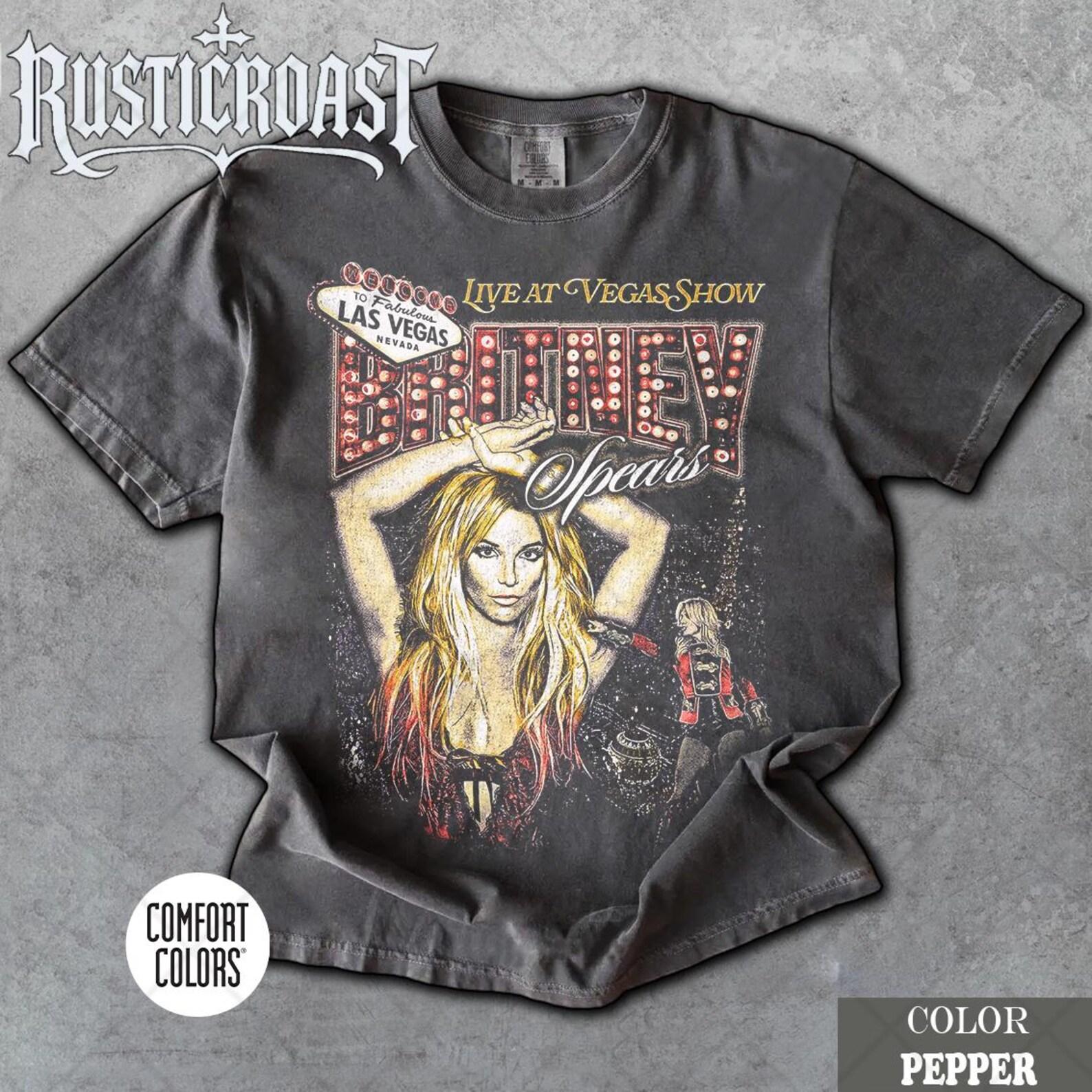 Limited Comfort Colors Britney Spears Shirt, Vintage Britney Spears Las Vegas Fan Tee T-Shirt, Gift For Women and Man Unisex T-Shirt M