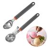 Steel Ice Cream Scooper Balling Function Press Triggers Ergonomic Handle For Fruit And Dessert Making In Any Kitchen