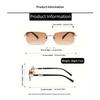 New Frameless Fashion Sunglasses Trend Rimless Cut Edge Shades Versatile Sun Glasses For Men Women