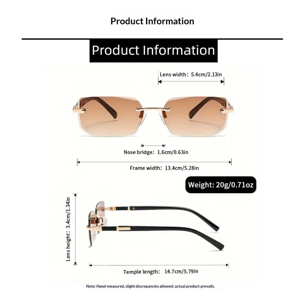 New Frameless Fashion Sunglasses Trend Rimless Cut Edge Shades Versatile Sun Glasses For Men Women