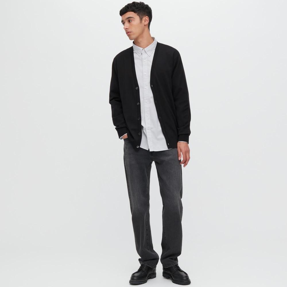 Uniqlo Japan Extra Feiner Merino V-Ausschnitt Cardigan Langarm