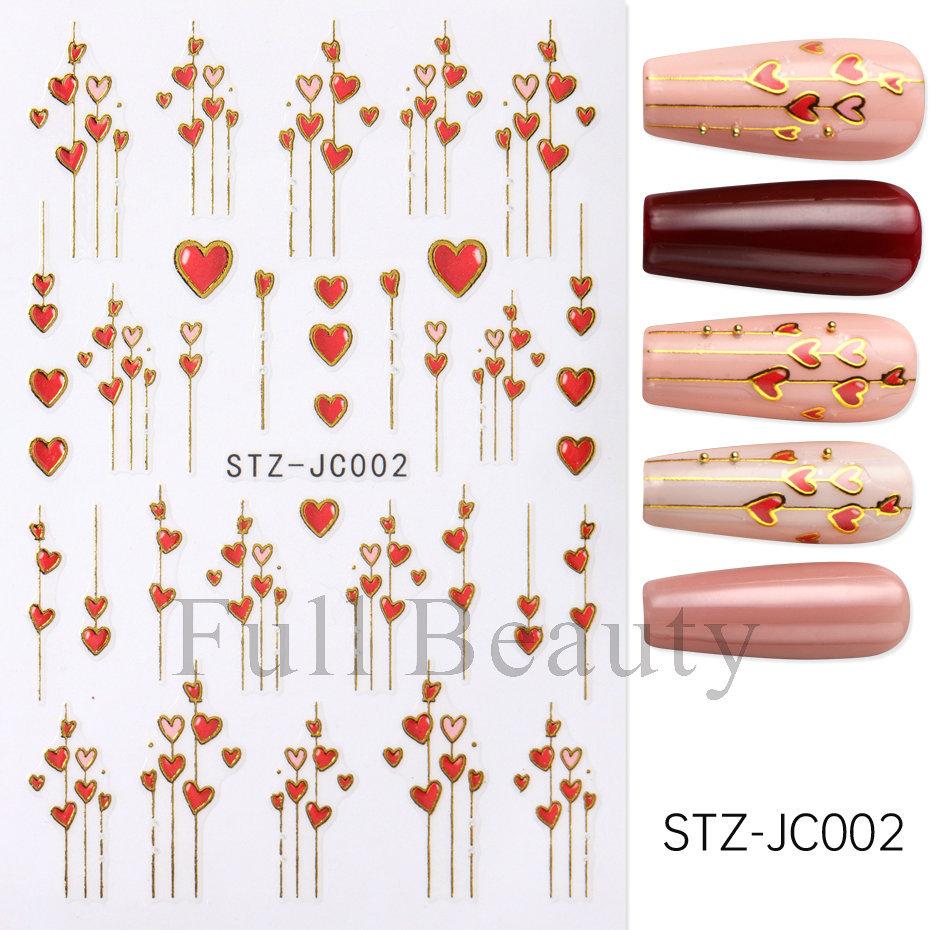 

BEPAN 3D Bronzing Glitter Floral Nail Sticker Water Decal Nail Sticker Press on Golden Petals White Daisy Decal Stickers Nail Decorati