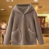 Jacket for Women Cotton Oversized Thickened Casual Windproof Hooded for Fall