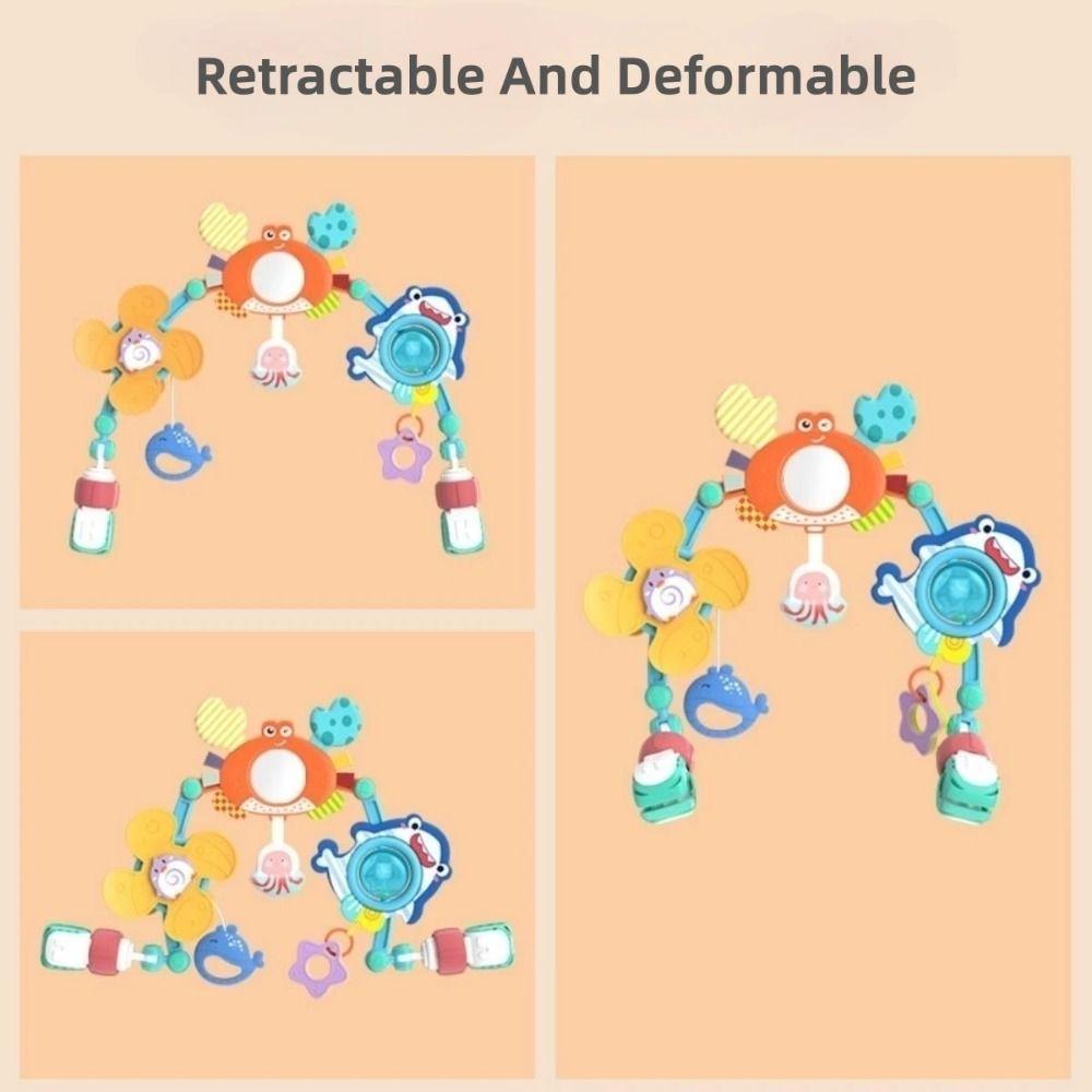 Crab&Shark Crib Hanging Bell Sunflower Infant Grab Exercise Baby Interactive Toys  Stroller