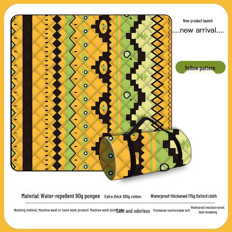 Waterproof Oxford Picnic Mat - Portable, Machine Washable, Perfect for Camping, Beach, Outdoor Activities